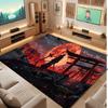 Space Cosmic Theme Crystal Velvet Floor Rug Personalized Custom Name Text Warm Carpet Home Decoration
