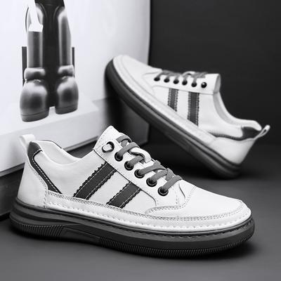 Mode Klassische Low Top Neue Herrenschuhe Freizeitschuhe 2024 Atmungsaktiv für Herren Skateschuhe Herren Allround Herren Bequeme Leder-Sneaker