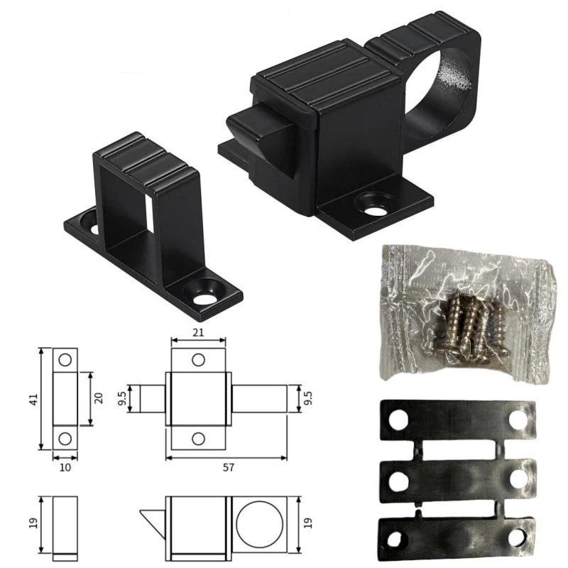 Automatic Aluminum Alloy Spring Latch Self Closing Slide Bolt Door Window Security Pull Ring Gate Latch Lock