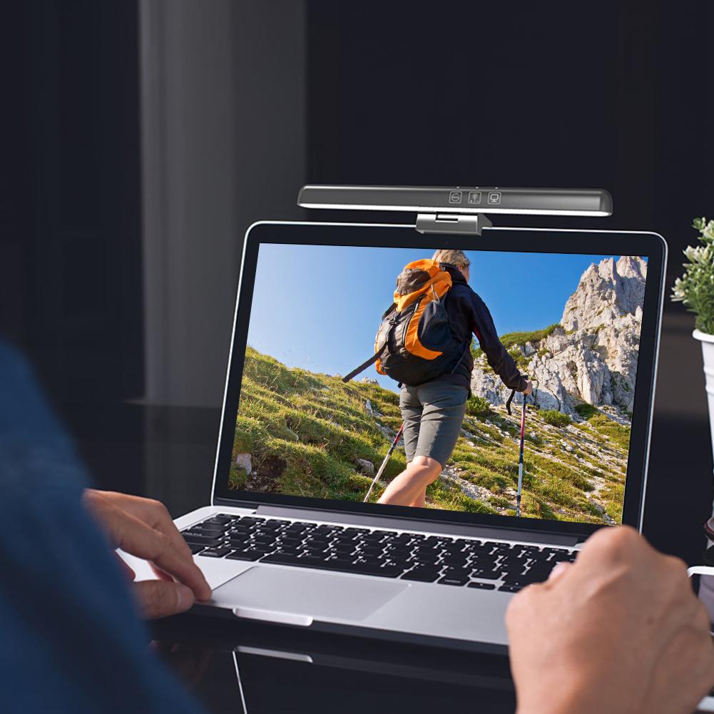 LED Computer Monitor Lamp Dimmable Screenbar USB Powered Hanging Table Lamp for Desk/Office/Home/Game