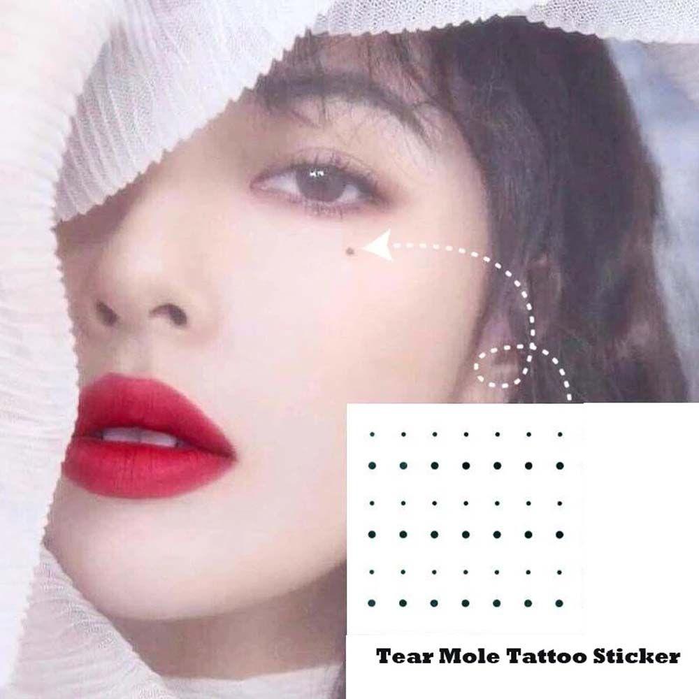 Corner DIY Tattoo Tool Tear Mole Tattoo Stickers Body Art Black Dot Fake Tattoo Temporary Tattoos