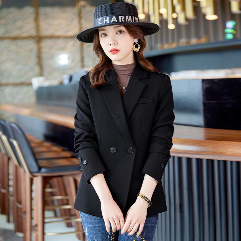 Khaki Slim Fit Casual Blazer for Women - Spring/Autumn 2026 High-End Style