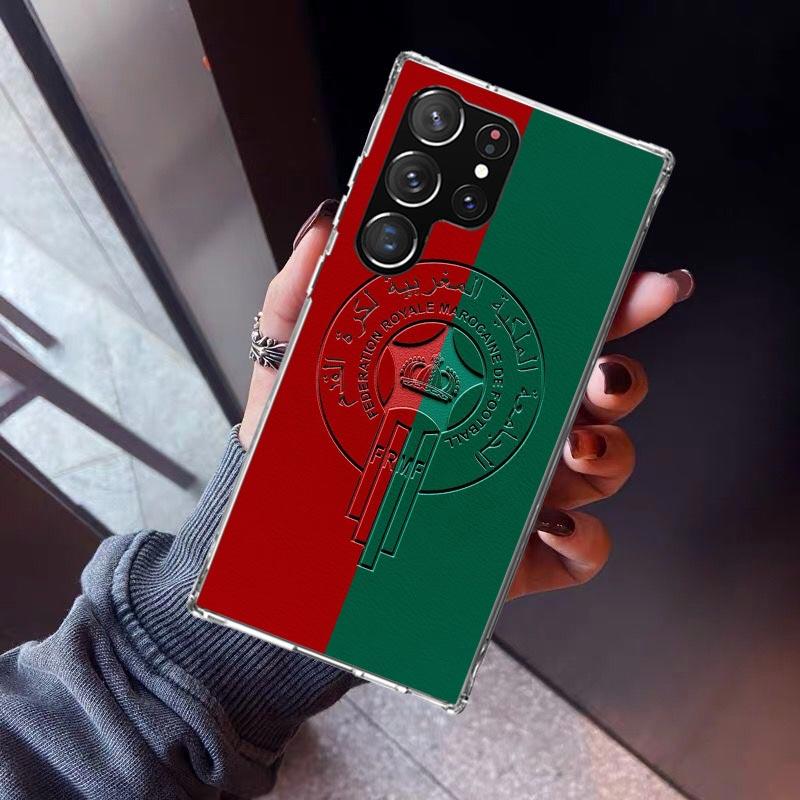 Morocco Flag Phone Case For Samsung Galaxy S23 S24 S25 Edge S26 Ultra S22 + S21 Plus S20 FE Cover Silicone Print Shell Galaxy S2