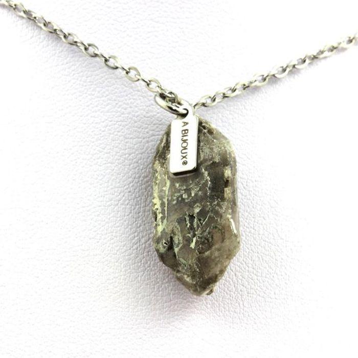 Collier - A Bijoux - Gypse brut - Acier inoxydable - 16 ct - Mixte - Fabriqué en France