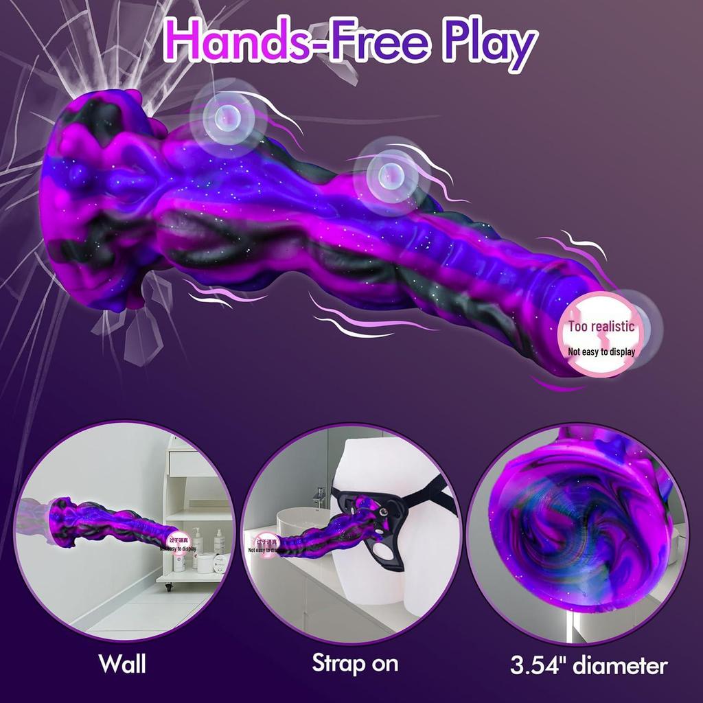 Alien Double Knot Silicone Anal Plug Dog Pendant SM Toy