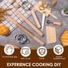 Pasta Making Tools Kit Efficient Pasta Making Set with Wooden Threaded Rolling Pin Gnocchi Board Dough Cutter Dumpling  Kitchen