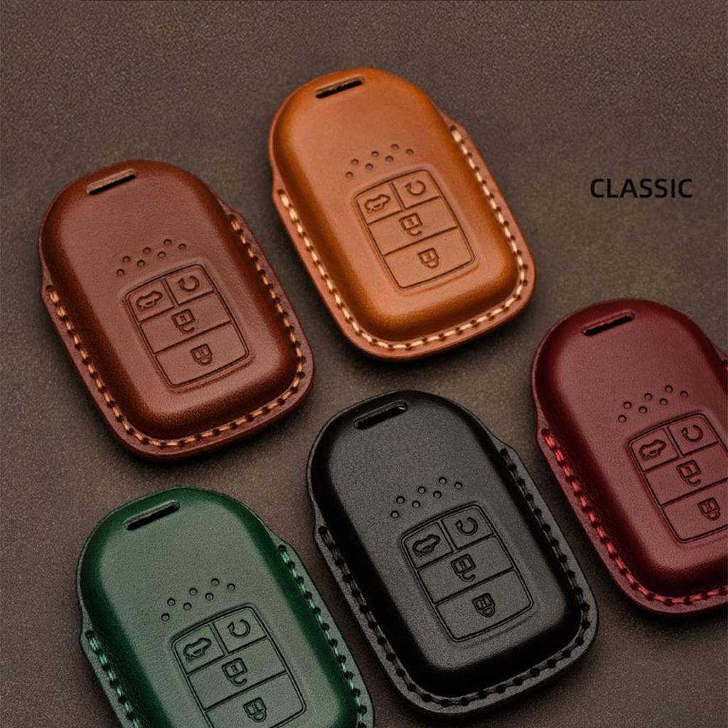 Genuine Leather Key Case for Honda New Step Civic Type Smart Key Present [Haoshilianfa] Freed, Odyssey, Wagon, Fit, S660, CR-Z, Vezel, CR-V, Jade,