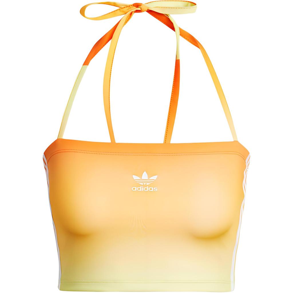 Adidas Originals Gradient Logo Sports Tank Top Women Tops Orange Yellow JF8269