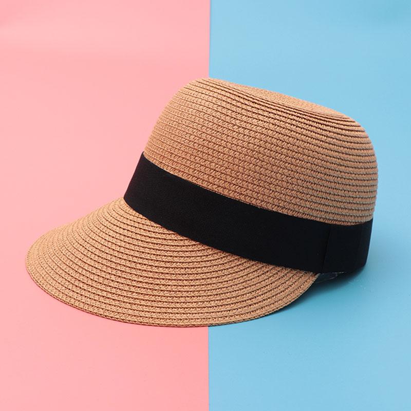 2021 New Straw Hat Woman Outdoor Student Casual Sun Hats Sunscreen Summer Baseball Cap Fashion Lovely Peaked Cap for Women