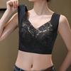 New Backless Lace Bustier Fixed Cup Anti-Exposure Push-Up Seamless Plus Size Sleeping Bra