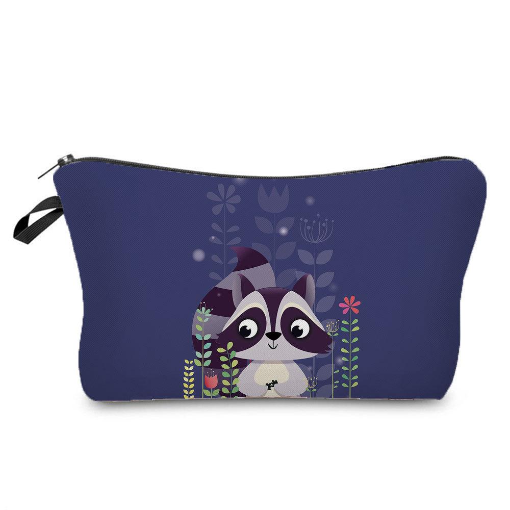 Women Cat Print Cosmetic Bag Toiletries Organize Travel Storage Case 6689