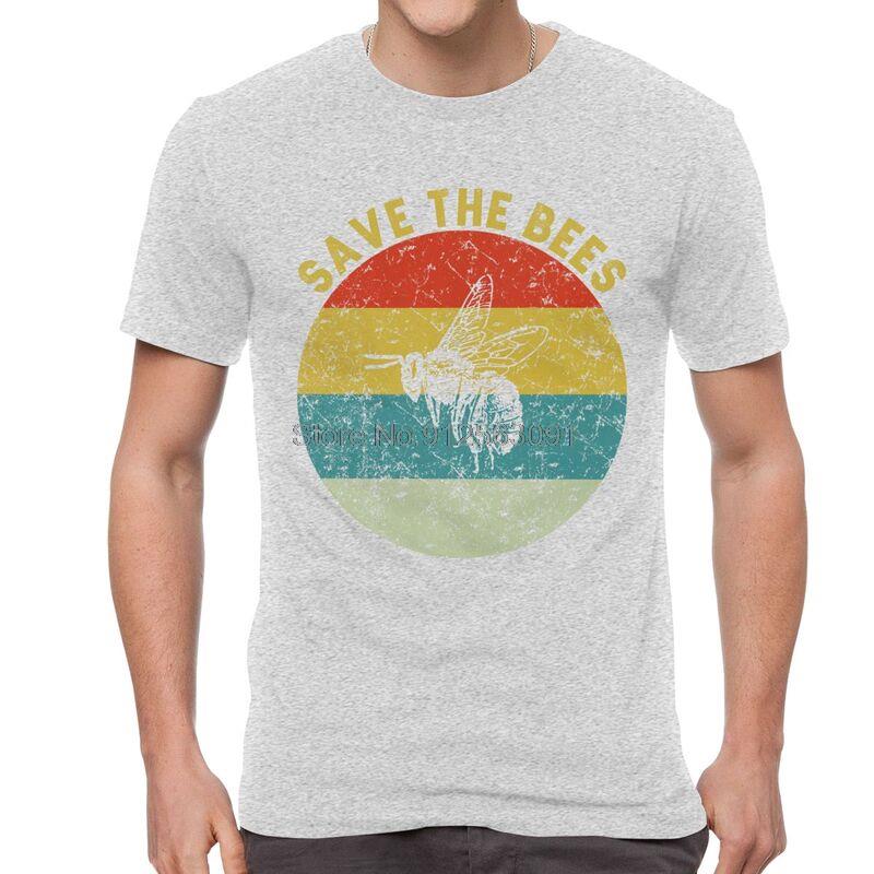 

Vintage Save The Bee Tshirts Men Streetwear Tee Tops Cotton T Shirt Short Sleeve Beekeeper Clothes Gift Merch Oneck T Shirt S