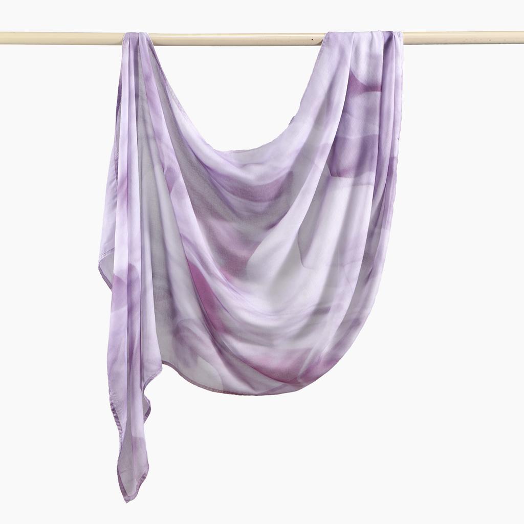 New Watercolor Printed Voile Hijab Scarf For Woman Muslim Hijabs Shawl Fashion Long Wraps Female Headband Ethnic Islam Ramadan