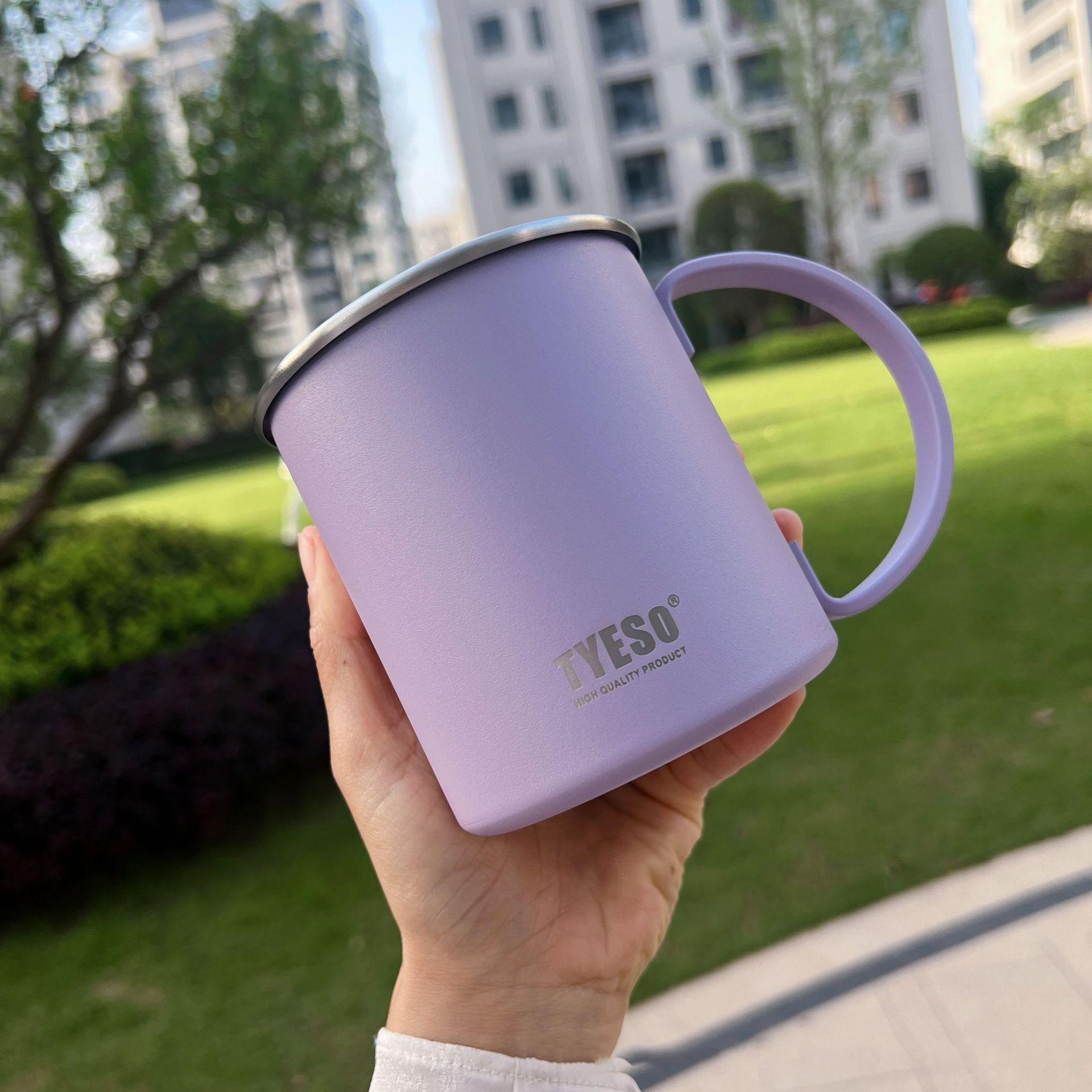 

Кружка TYESO 304 из нержавеющей стали для мужчин и женщин, деловая офисная термоизоляционная чашка, кофейная кружка