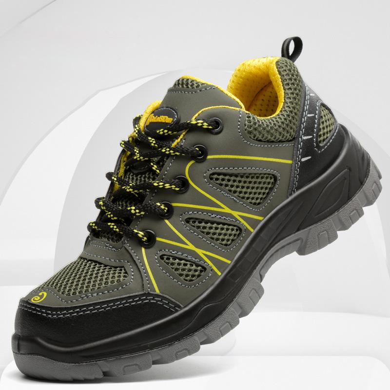 Oulylan Male Anti Smash Work Shoes Non-slip Round Toe Safety Boots Summer Wear Resistant Labor Footwear Large Size 38 To 46