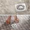 Floor Drain Anti-Odor Shower Drain Anti-clogging Hair Stopper Catcher Sink Strainer Stainless Steel Drain Protectors Bathroom Toilet Tub Tile Insert F