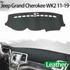 Skórzana Mata na Deskę Rozdzielczą Akcesoria Car-Styling Pokrowce na Deskę Rozdzielczą Podkładka Osłona Przeciwsłoneczna Mata na Deskę Rozdzielczą Dla Jeep Grand Cherokee WK2 2011-