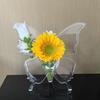 Vaso Decorativo Borboleta em Acrílico Transparente para Mesa de Desktop, Flores para Quarto, Casamento, Centro de Mesa