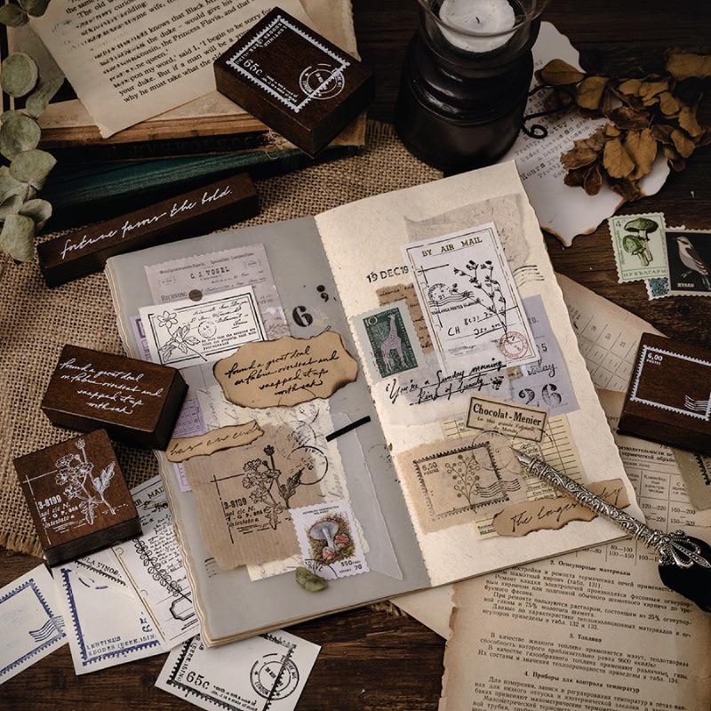 Wooden Seal Pattern Clear Expressive for DIY Handbook Fabrics Greeting Cards Gifts Artistic Creation