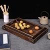 Decorate Tray Rectangular Wooden Tray Wooden Retro Style Wood Storage Tray Tea Tray Home Kitchen