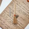 Mini Broom Decorations Red Rope Lightweight Straw Brooms Hangings Decorations for Costume Party Halloween Party Ghost Pumpkin