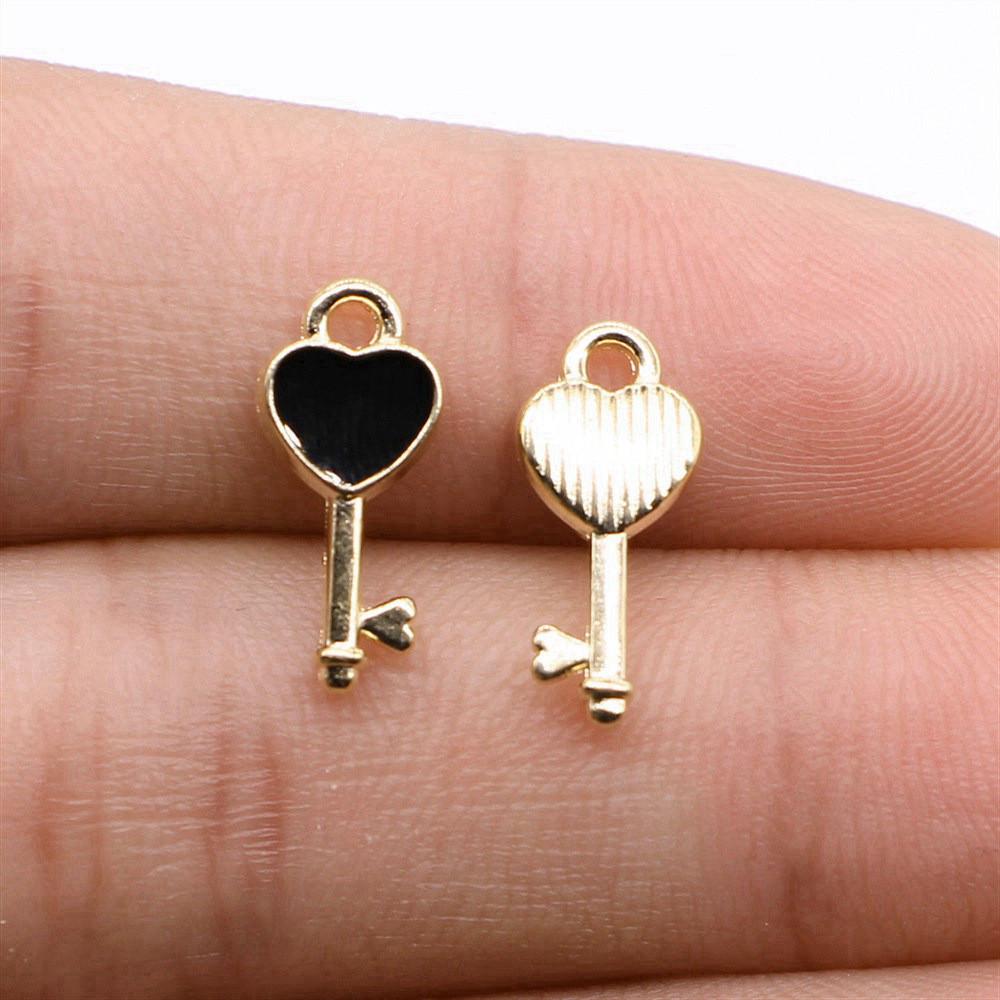 Charms Heart Enamel Pendants Wedding Jewelry Findings QC066
