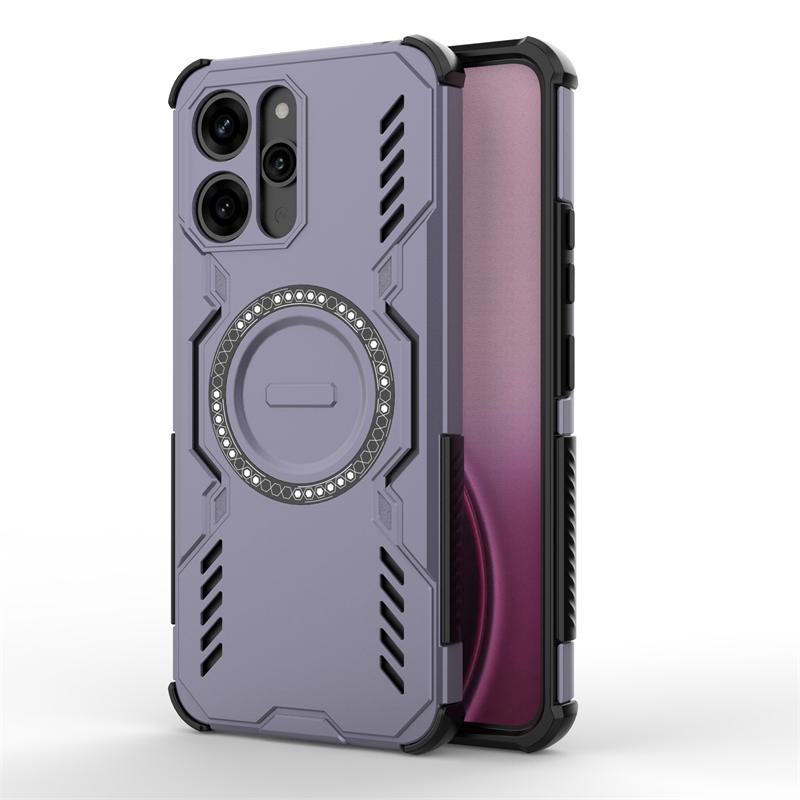 Shockproof Armor Case For Xiaomi Redmi 12 Magnetic Adsorption Wireless Charge Cover For Redmi 12 13 13x Case For Redmi 12 Case