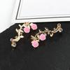 Non-Pierced Flower and Vine Motif Clip-On Earrings In Gold and Silver