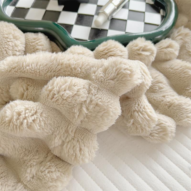 Soft Blanket Winter Warm Bedspread On The Bed Office Thicken Blankets INS Solid Color Sofa Cover Plaid Bedroom Decoration