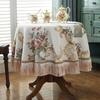 Chenille Fabric Tablecloth European Fabric Jacquard Round Tablecloths Retro Jacquard Thickened Square Tassel Dining Table Cloth