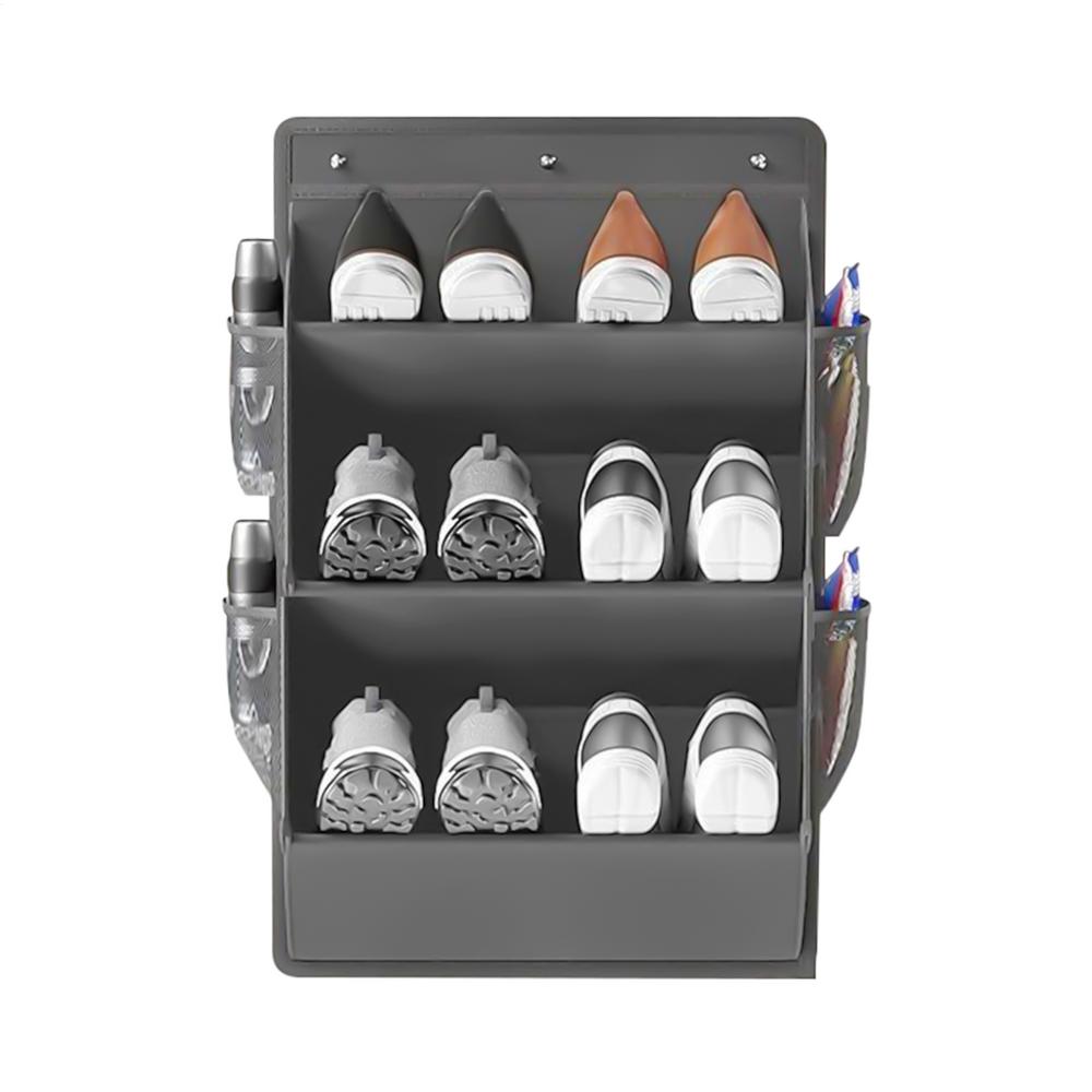 

RV Shoe Storage 3-Layer Slippers Mount For Campers RV Clothes Shoe Storage Rack For Bathroom Bedroom Laundry Kitchen Pantry сірий колір