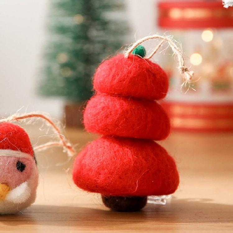 Christmas Wool Felt Mushroom Ornament Great for Holiday and Wedding Decor