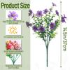 24 Bundles Artificial Flowers - Colorful Mix Daisy For Outdoor Decoration, Porch, Patio, Home, Window Box, Yard, Garden Planter