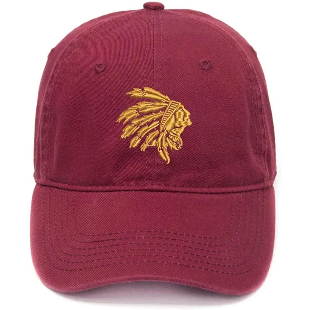 Lyprerazy Unisex s Baseball Cap for American Indian College Embroidery Hat Cotton Embroidered Casual Baseball Caps