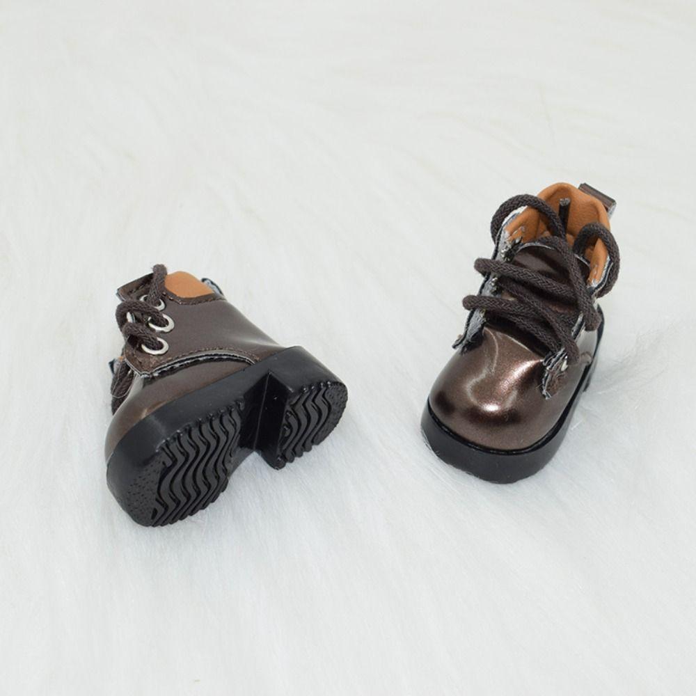 1 pair PU Leather 1/6 BJD Shoe Fashion Mini Boot Toy Shoes 30cm Doll Shoes Boots  Baby Accessories