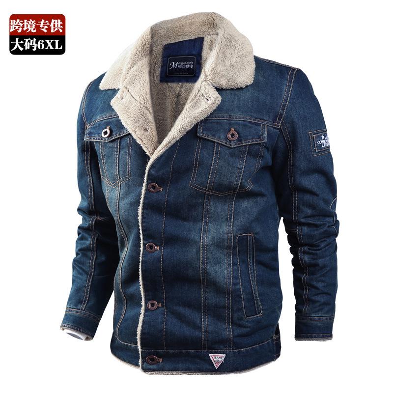 Men Winter Fashion Cowboy Jacket Trendy Warm Fur Liner Denim Thick Jacket Top Coat Mens Jean Jackets Outwear Male Plus Brand Men Clothing