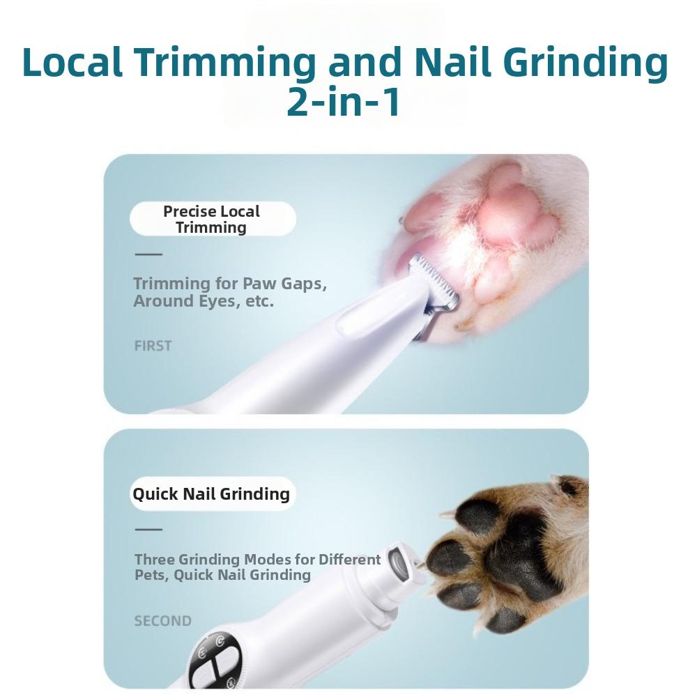 Safety Pet Electric Clipper USB Rechargeable Dog Nail Grinder Cat Nail Clippers  Dog Care