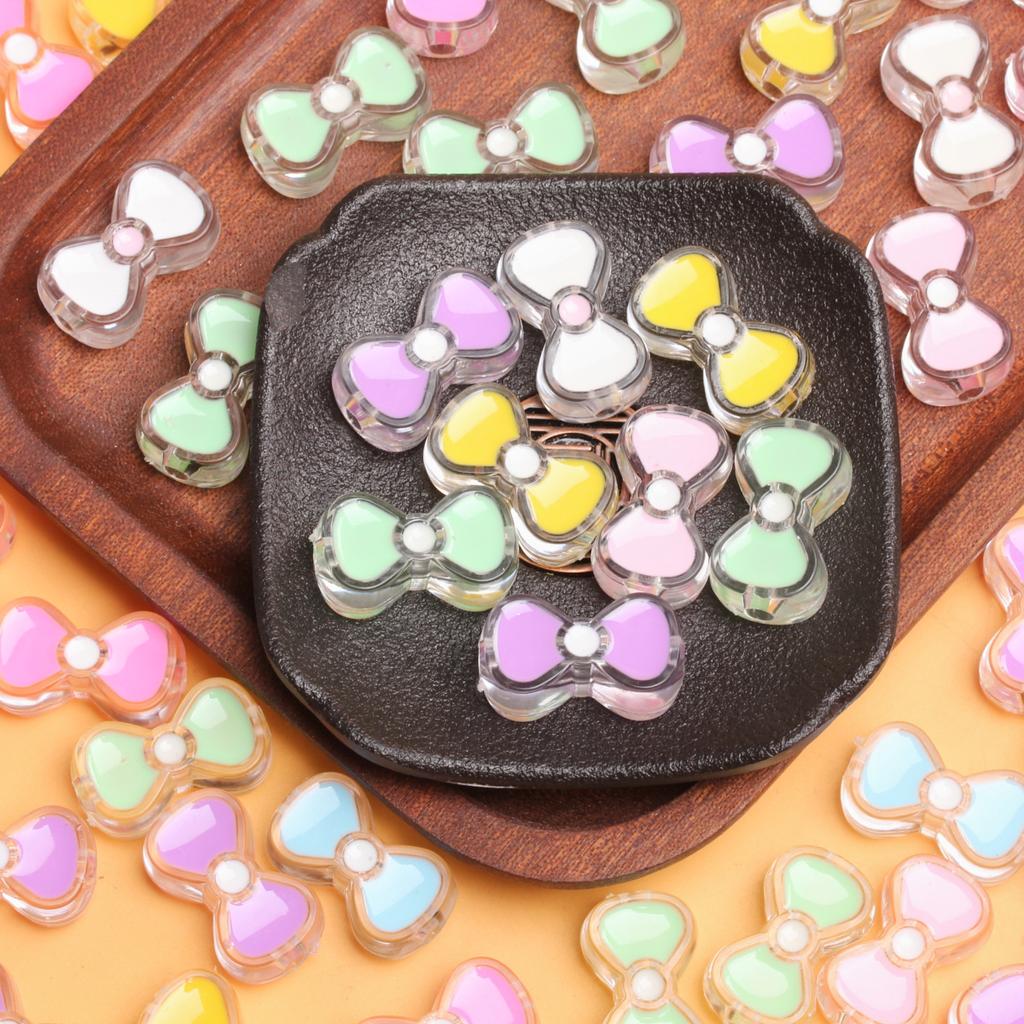 200 de bucăți orificiu pentru cruce pentru brățară, colier, pictură, bowknot/fantomă, acrilic, modă, bricolaj, materiale lucrate manual