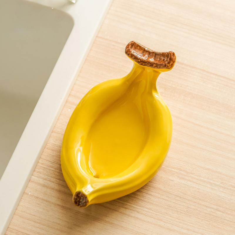 

Керамическая мыльница для банана, полка для ванной комнаты, подставка для слива, поднос для хранения, поднос для украшений, подставка для мыла, органайзер для ванных принадлежностей