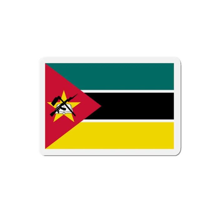 Aimant Drapeau Mozambique - Multicolore - 7 cm - 50 pièces - Résine synthétique - Mixte