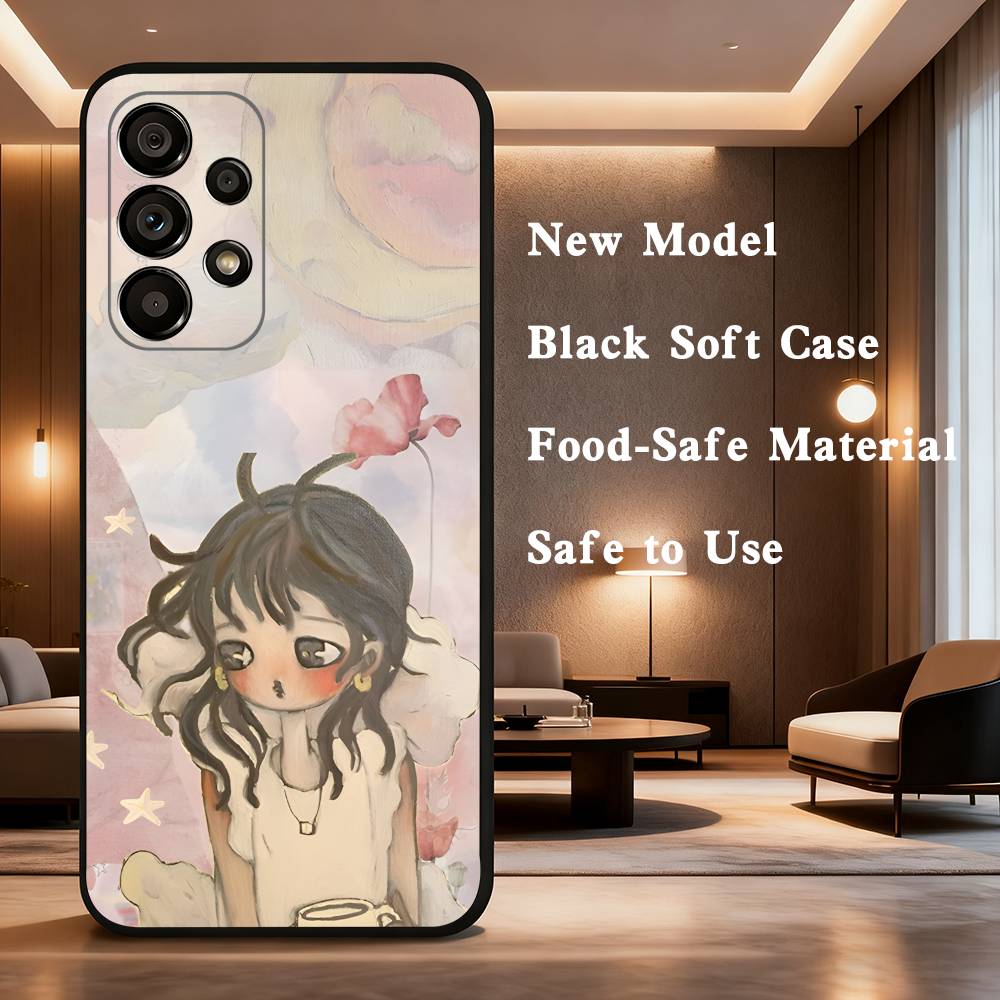 A-Aya T-Takano Phone Case For Samsung Galaxy A73,31,32,72,41,53,52,71,22,5G,Note,J7,8,9 Soft Black Silicone Cover