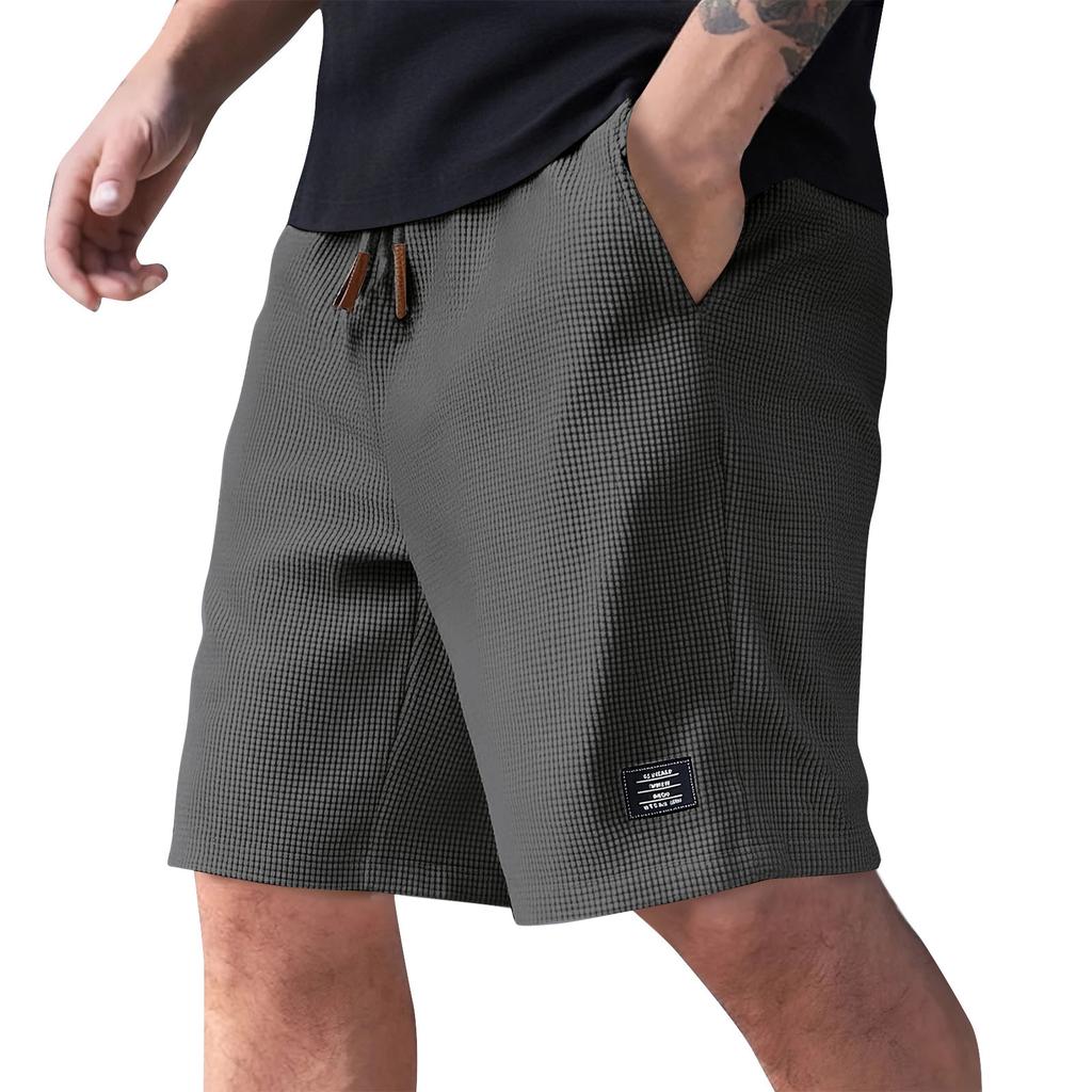 Men's Summer Casual Shorts Men's Fashion Sports Textured Shorts