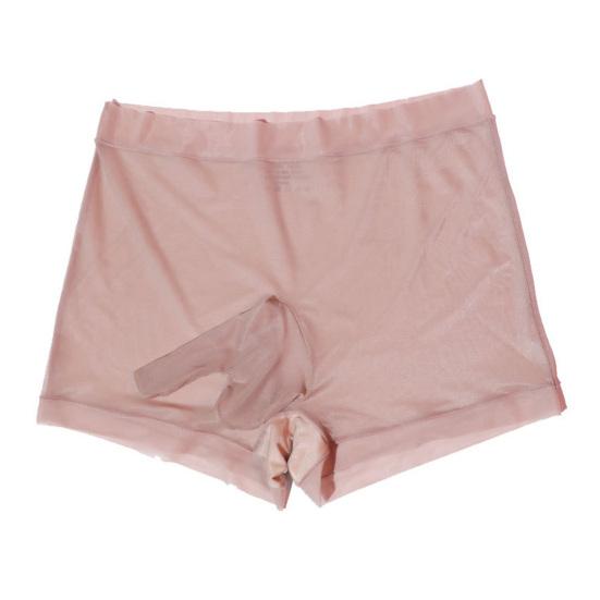 Men Boxer Underwear Sexy Mid-rise U-Convex Slim Fit Elastic Shorts Panties Ultra-thin Smooth Ice Silk Panties