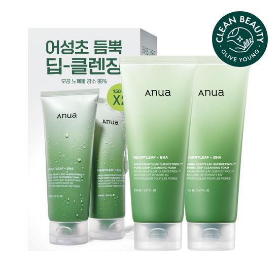 Anua Heartleaf Quercetinol Porentiefenreinigungsschaum (150ml) – Talgkontrolle Houttuynia Cordata Säure, Koreanisch