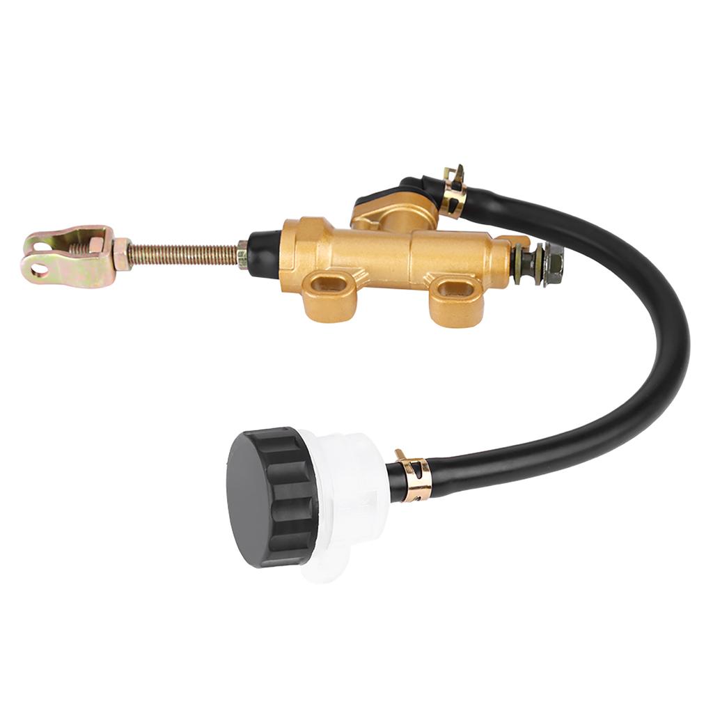 Rr Brake Cylinder Pump for Motorcycle Bike Reservoir Brake Cylinder Black Gold