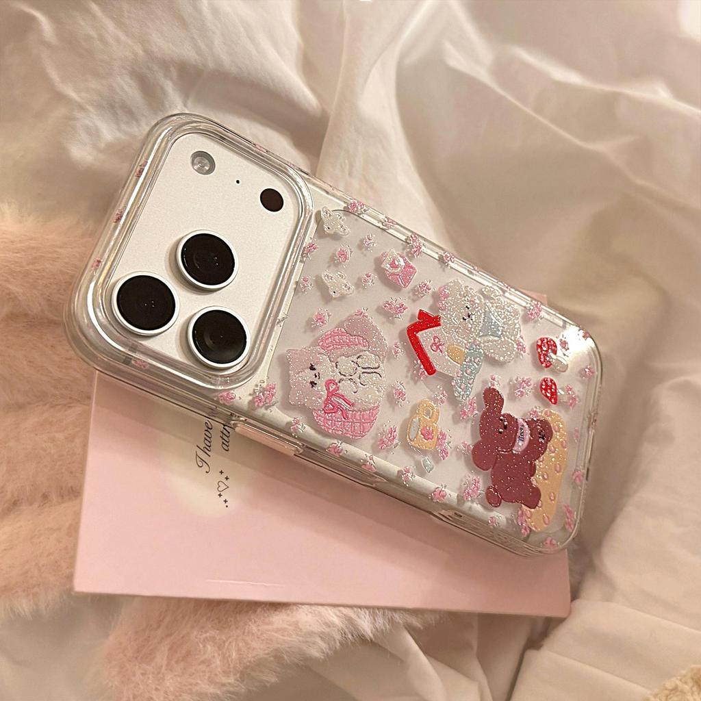 Floral Puppy Phone Case for iPhone 16, iPhone 17, and iPhone 17 Pro Max