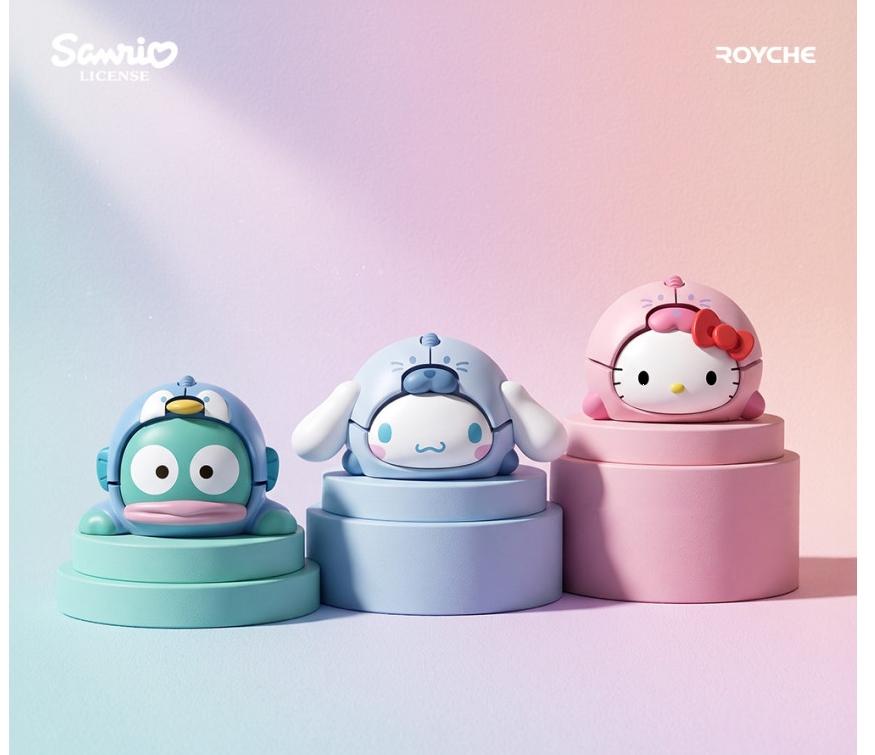 Sanrio Genuine Figure Bluetooth Mouse 2.4Ghz Wireless  Hello Kitty, Cinnamoroll, Hangyodon