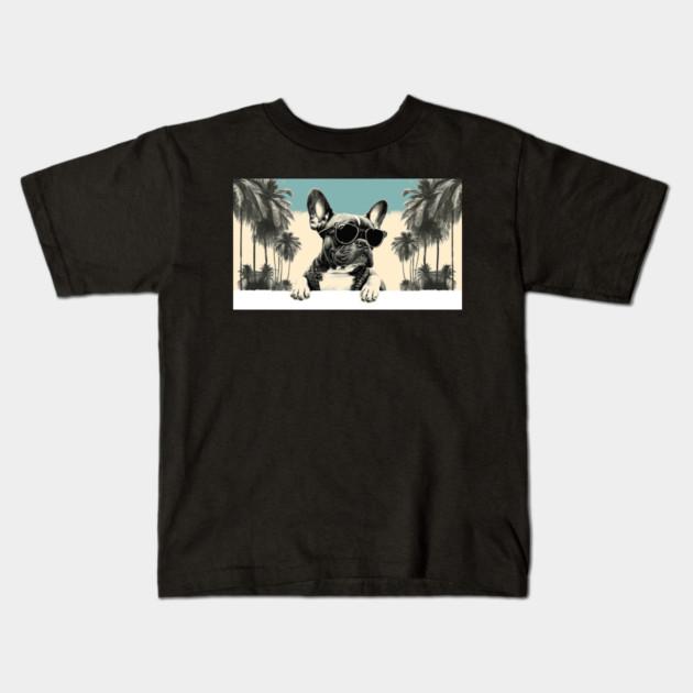 Boys Girls Soft Cotton Graphic Tees Cool French Bulldog Breathable Daily School Wear Kids T-Shirts