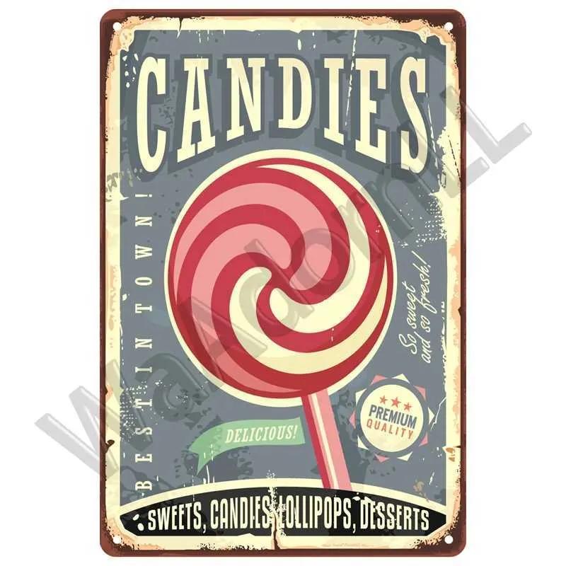 Wall Art Decoration Fast Food Metal Sign Board Retro Tin Sign Iron Paint Party Area Kitchen Restaurant Caf Restaurant Bar