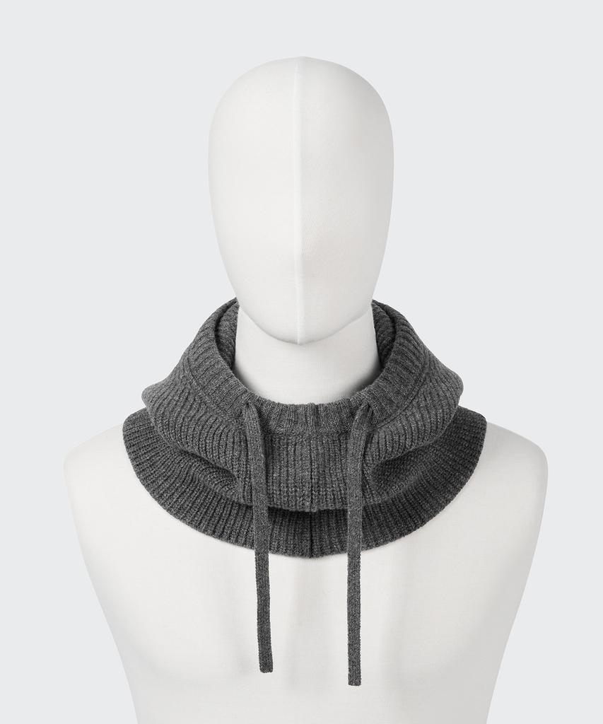 Musinsa Standard Lambswool String Knit Balaclava [Medium Grey]